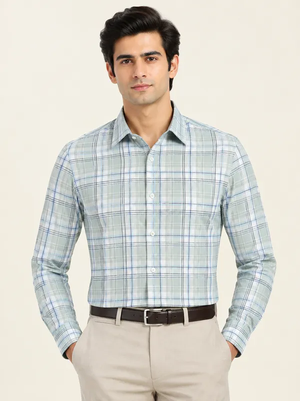 Light_Blue_Checked_Casual_Shirt_For_Men