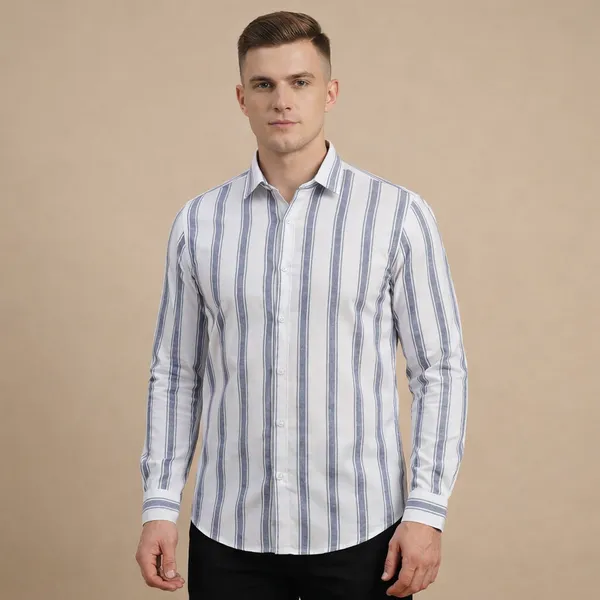 White_Cotton_Blend_Formal_Shirt_For_Men