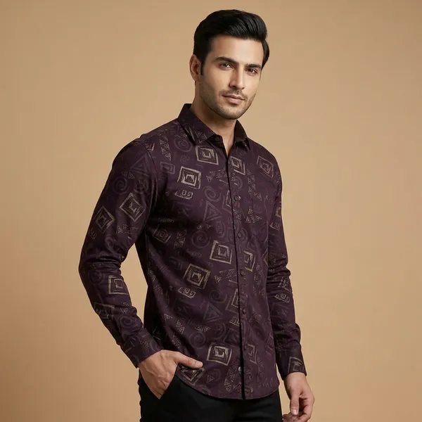 Wine_Cotton_Formal_Shirt_For_Men
