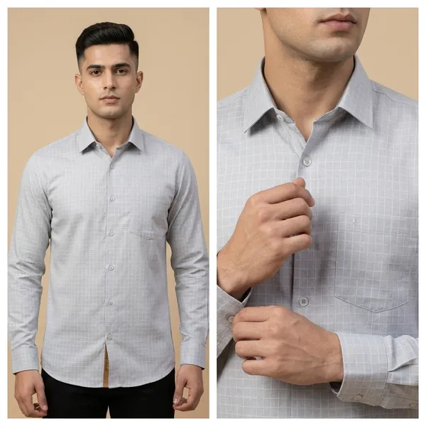 Grey_Cotton_Blend_Formal_Shirt_For_Men