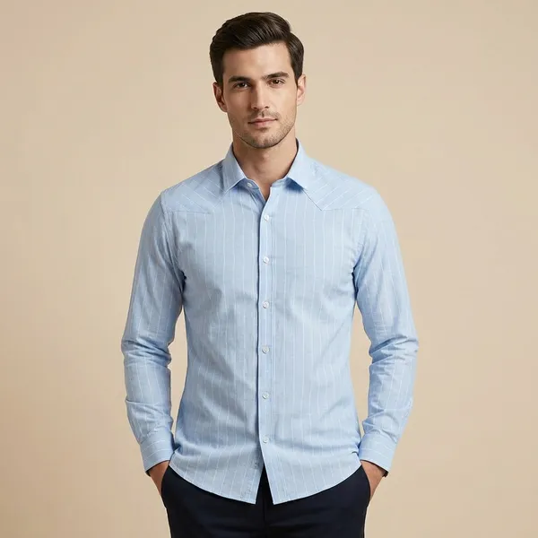 Light_Blue_Cotton_Blend_Formal_Shirt_For_Men
