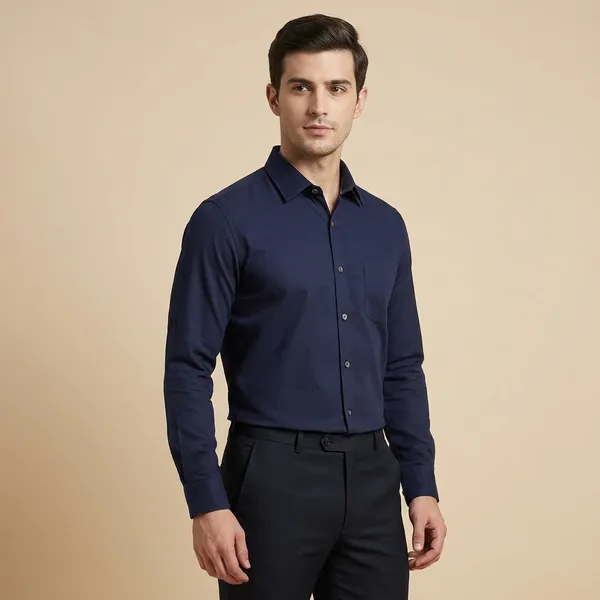 Navy_Blue_Cotton_Satin_Blend_Formal_Shirt_For_Men