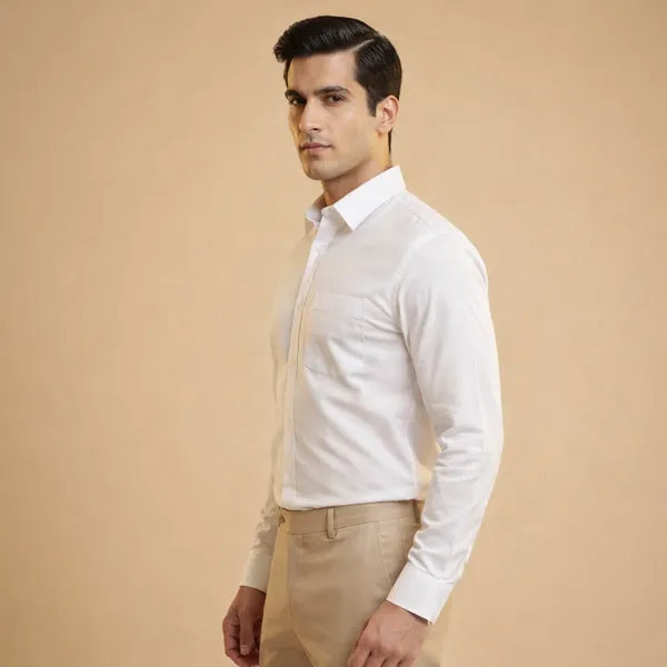 White_100%_Cotton_Formal_Shirt_For_Men