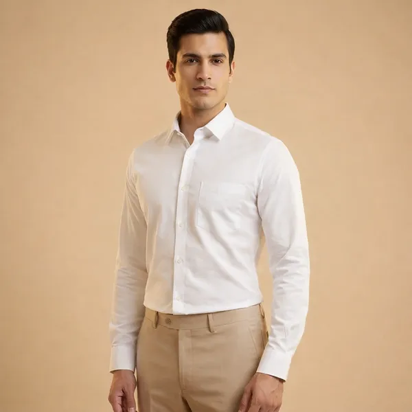 White_100%_Cotton_Formal_Shirt_For_Men