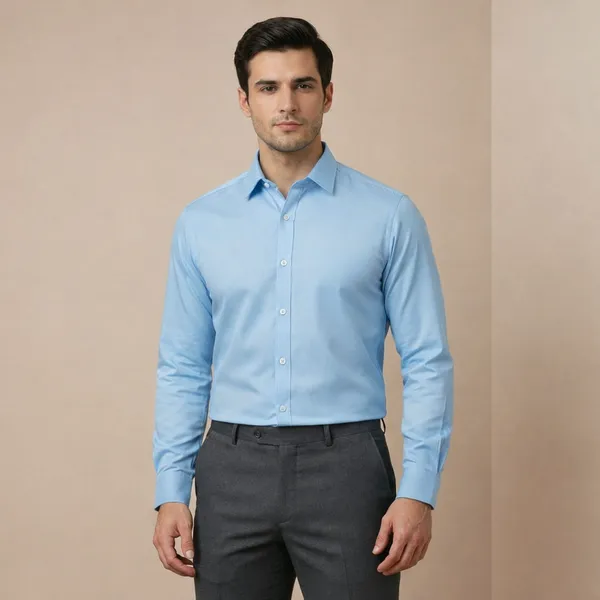 Sky_Blue_Cotton_Blend_Formal_Shirt_For_Men