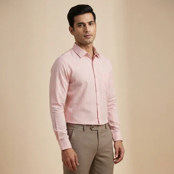 Pink_Linen_Formal_Shirt_For_Men