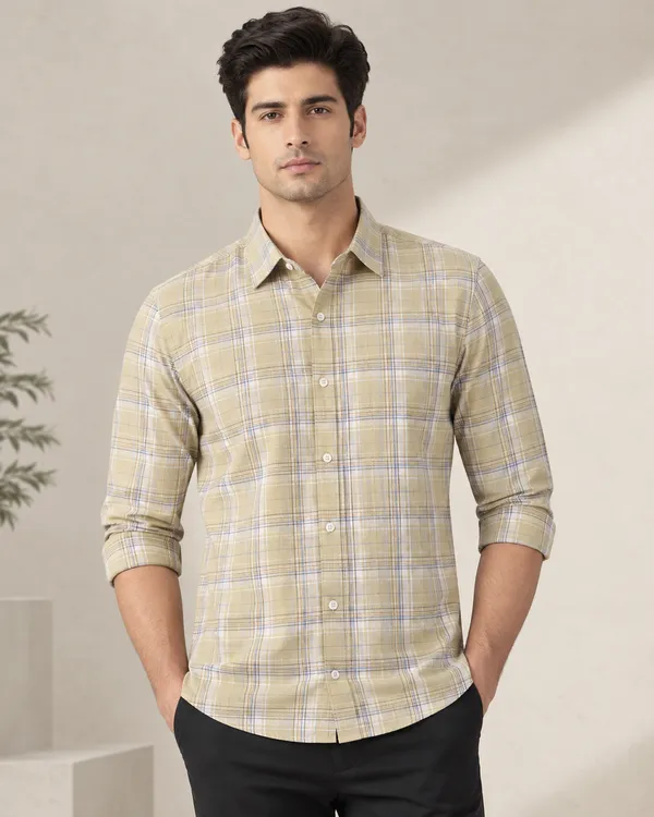 Beige_Check_Full_Sleeve_Shirt_For_Men