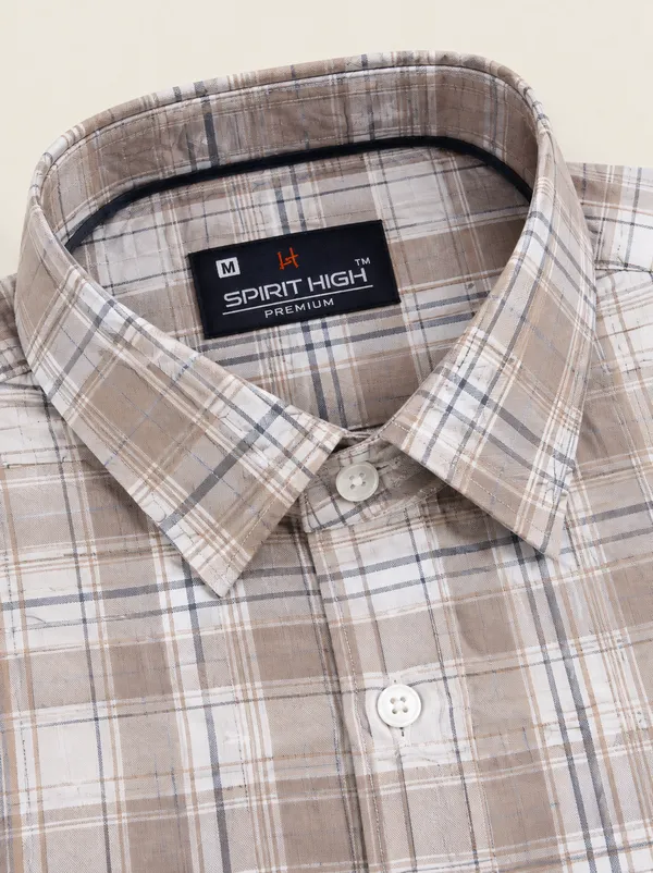 Beige_Checkered_Full_Sleeve_Shirt_For_Men