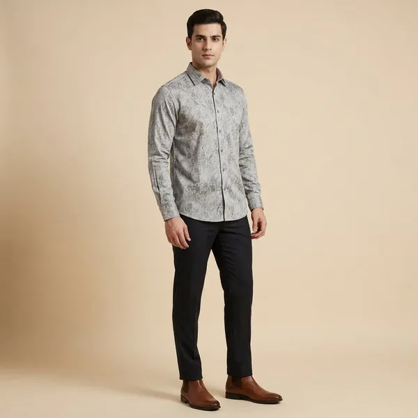Grey_Cotton_Lycra_Formal_Shirt_For_Men