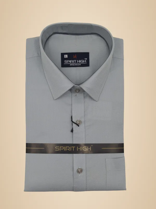 Grey_100%_Cotton_Formal_Shirt_For_Men