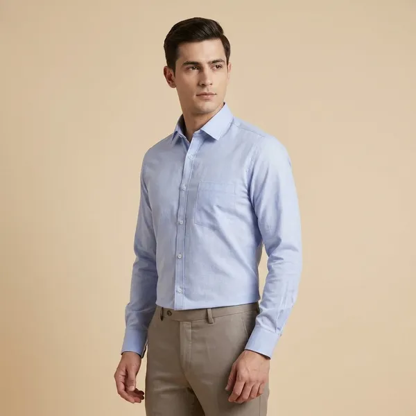 Sky_Blue_Cotton_Blend_Formal_Shirt_For_Men