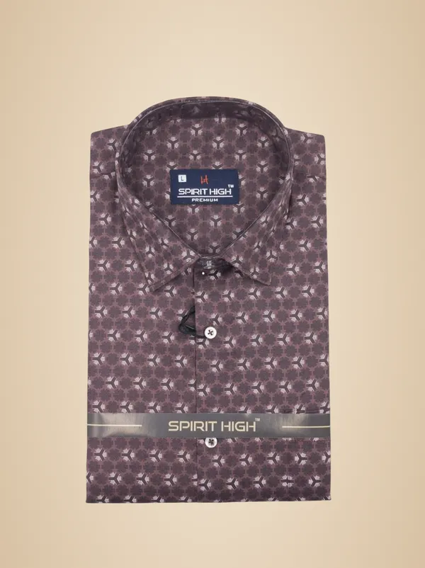 Burgundy_Cotton_Blend_Formal_Shirt_For_Men