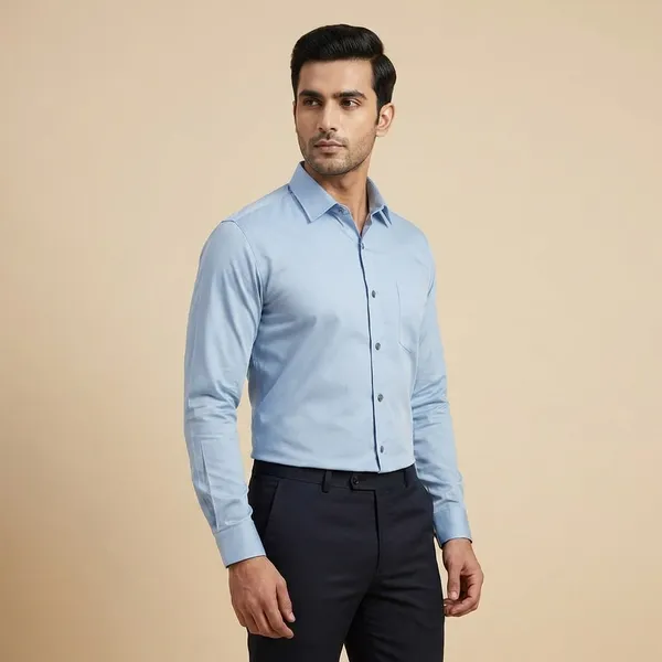 Ice_Blue_Cotton_Jacquard_Formal_Shirt_For_Men