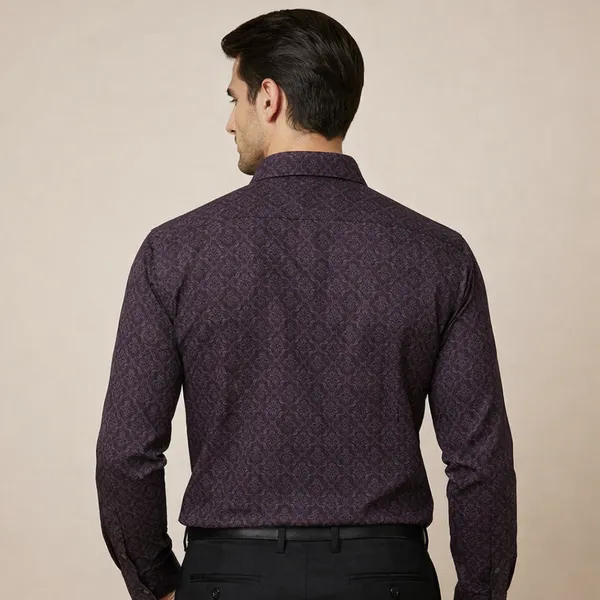 Wine_100%_Cotton_Formal_Shirt_For_Men
