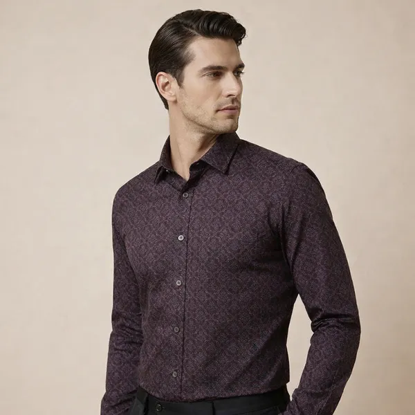 Wine_100%_Cotton_Formal_Shirt_For_Men