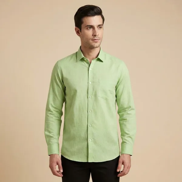 Pista_Green_Cotton_Blend_Formal_Shirt_For_Men