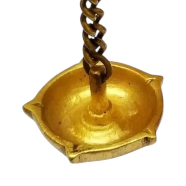 Sjl_Antique_Design_Bird_Parrot_Hanging_Chain_Diya_Oil_Lamp_Deepak_Deepam_Stand_Hindu_Religious_Puja_Diwali_Decoration_Brass_Table_Diya_Pack_Of_2_Height_8_Inch