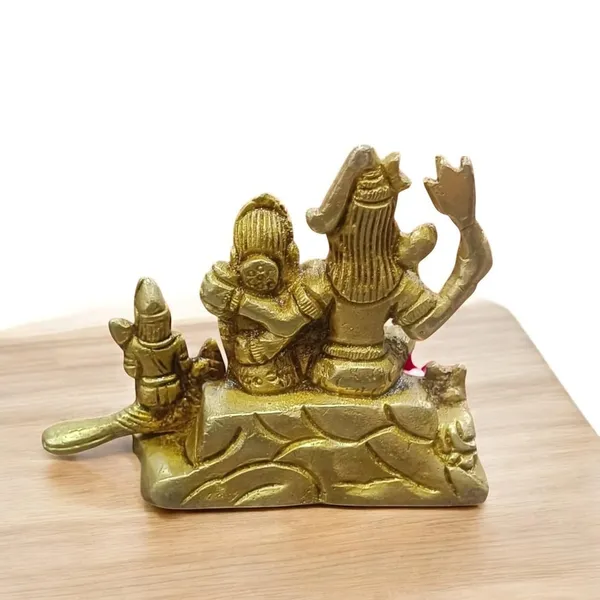 Sjl_Brass_Made_Hand_Crafted_Shiv_Parivaar_Idol_Murti_For_Home_And_Office_Decorative_Showpiece_7_Cm_Brass_Gold