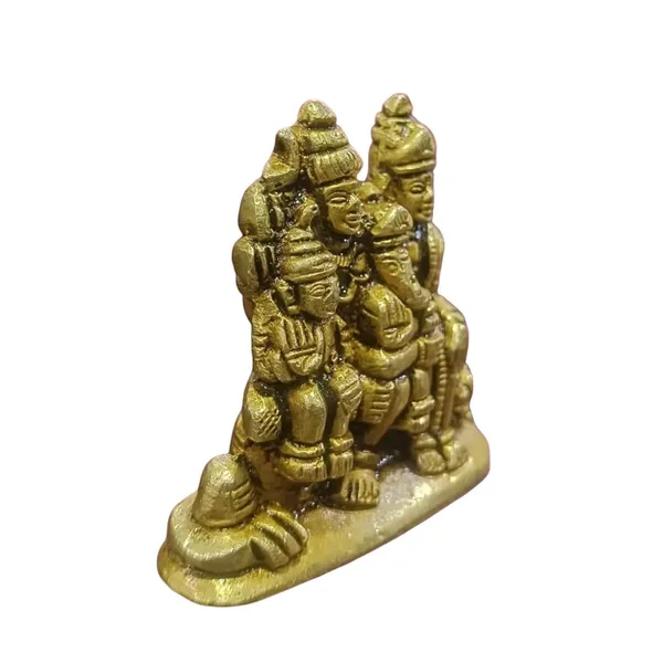 Sjl_Brass_Made_Hand_Crafted_Shiv_Parivaar_Idol_Murti_For_Home_And_Office_Decorative_Showpiece_6_Cm_Brass_Gold