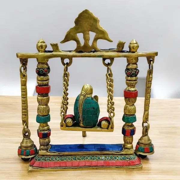 Antique_Design_Gemstone_Work_Sai_Baba_On_Jhula_Idol_Statue_Decorative_Showpiece_25_Cm