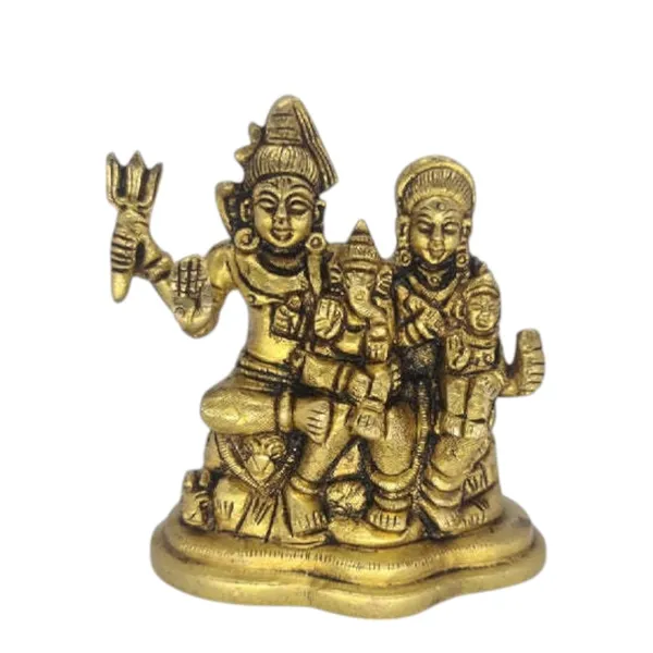 Sjl_Brass_Made_Hand_Crafted_Shiv_Parivaar_Idol_Murti_For_Home_And_Office_Decorative_Showpiece_10_Cm