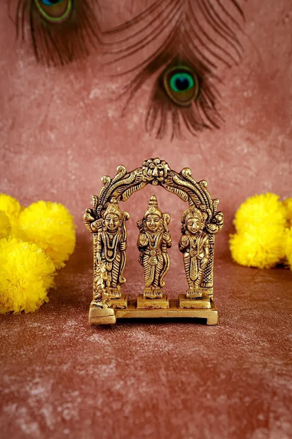 Shri_Ram_Darbar_With_Hanuman_Ji_Statue_Decorative_Showpiece_11.43_Cm_Brass_Gold