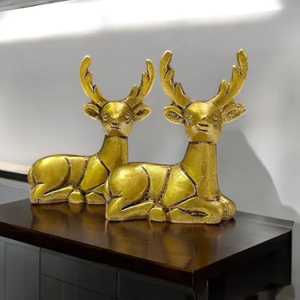 Sjl_Deer_Hiran_Pair_Of_2_Ethnic_Design_Pair_Of_Handcrafted_Reindeer_Sculptures_For_Elegant_Figure_Ideal_For_Gifting_Home_Decor_Statue_Decorative_Showpiece_8_Cm