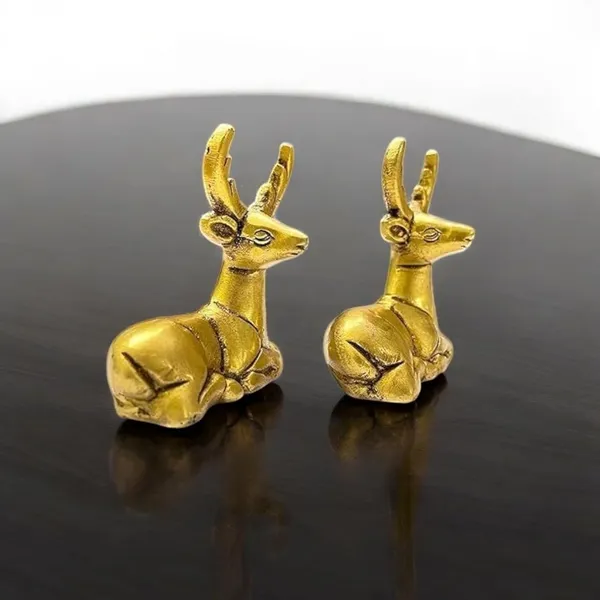Sjl_Deer_Hiran_Pair_Of_2_Ethnic_Design_Pair_Of_Handcrafted_Reindeer_Sculptures_For_Elegant_Figure_Ideal_For_Gifting_Home_Decor_Statue_Decorative_Showpiece_8_Cm