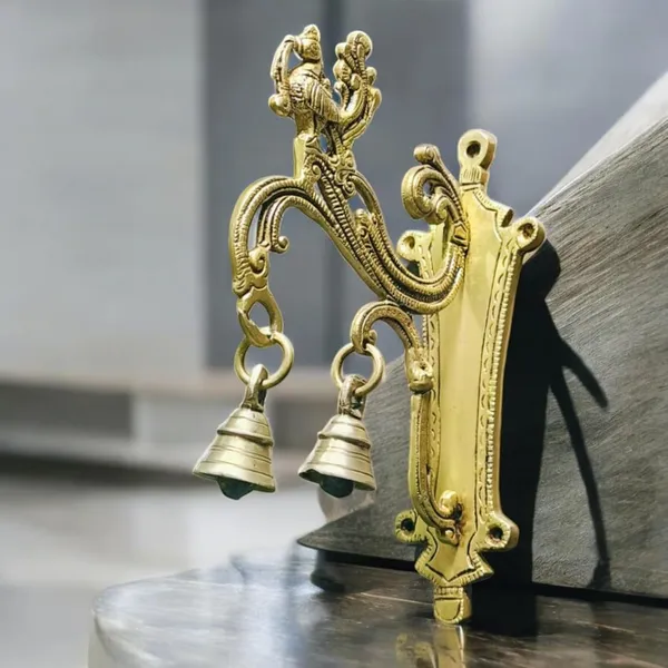 Wall_Bracket_Hanger_Wall_Decoration_Hanging_Showpiece_Peacock_Design_With_Bells_Brass_Decorative_Bell_Gold_Pack_Of_1