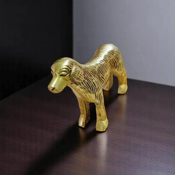 Brass_Metal_Dog_Statue_Animal_Figurine_Showpiece_Home_Decoration_Decorative_Showpiece_8_Cm_Brass_Gold