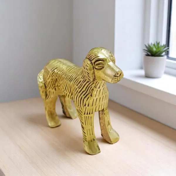 Brass_Metal_Dog_Statue_Animal_Figurine_Showpiece_Home_Decoration_Decorative_Showpiece_8_Cm_Brass_Gold