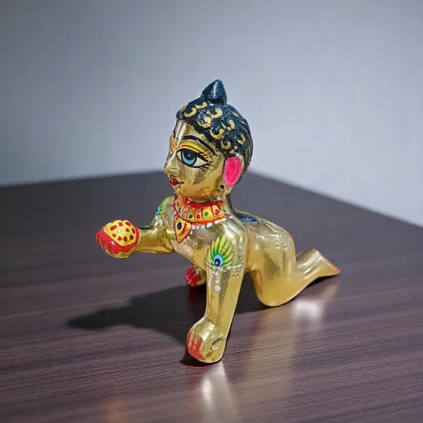 Krishna_Statue_Murti_Idol_Sculpture_Makhan_Chor_Ladoo_Gopal_Baby_Decorative_Showpiece_11.5_Cm_Brass_Gold