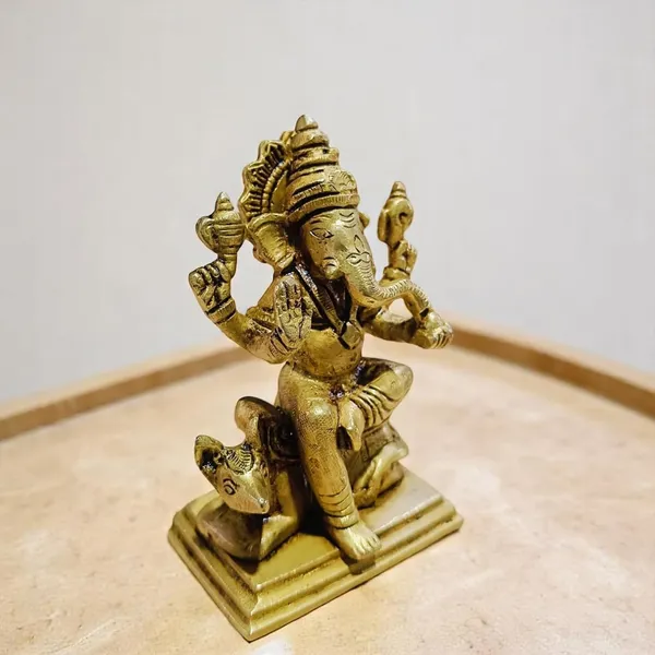 Ganesh_Idol_Statue_Divine_For_Home_Office_Vastu_Temple_Gift_Decor_Decorative_Showpiece_13_Cm_Brass_Gold