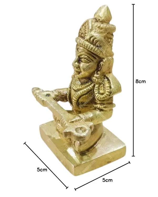 Sjl_Annapurna_Devi_Annapoorani_Idol_Statue_For_Pooja_Room_Annapurneshwari_Annada_Decorative_Showpiece_8_Cm_Brass_Gold