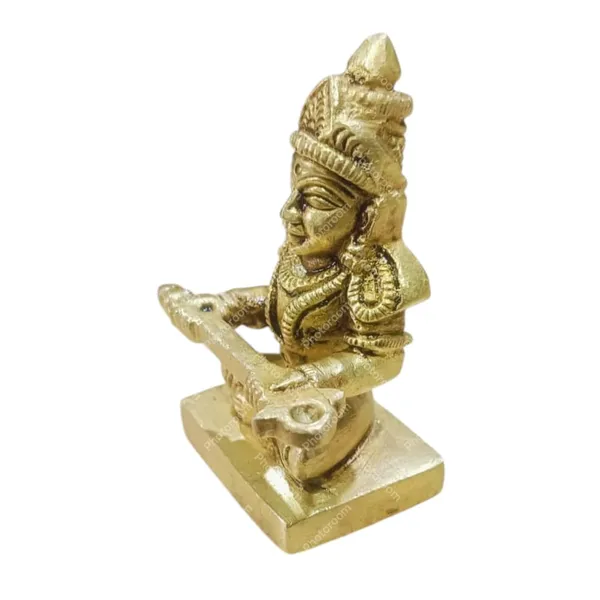 Sjl_Annapurna_Devi_Annapoorani_Idol_Statue_For_Pooja_Room_Annapurneshwari_Annada_Decorative_Showpiece_8_Cm_Brass_Gold