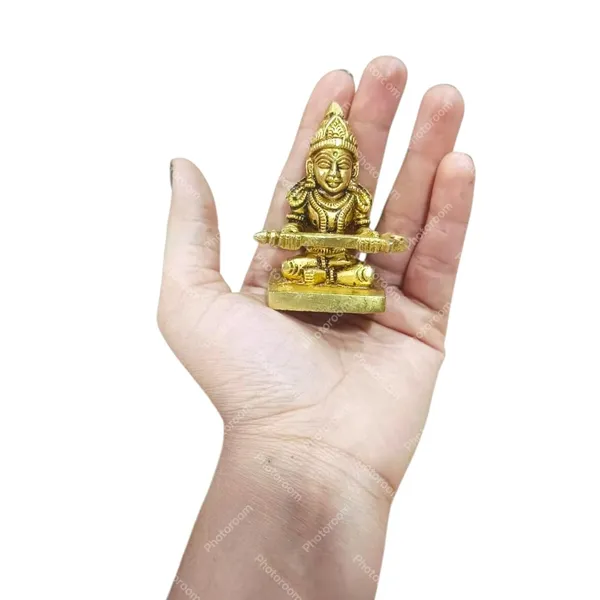Sjl_Annapurna_Devi_Annapoorani_Idol_Statue_For_Pooja_Room_Annapurneshwari_Annada_Decorative_Showpiece_8_Cm_Brass_Gold