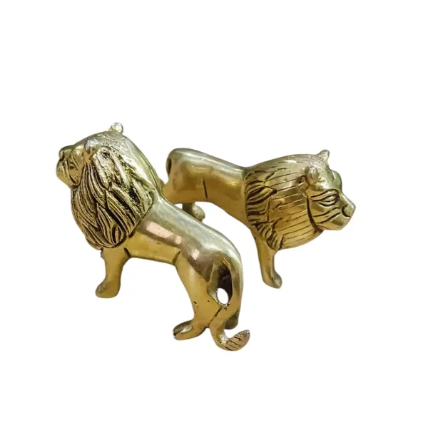 Lion_Pair_Statues_For_Home_Office_Symbolic_Strength_Courage_Tabletop_Animal_Decorative_Showpiece_6_Cm_Brass_Gold