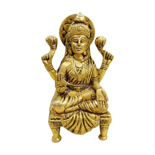 Sjl_Sitting_Idol_Of_Goddess_Lakshmi_Ji_Goddess_Of_Wealth_And_Fortune_Mother_Of_The_World_For_House_Warming_And_Gifting_Material_Brass