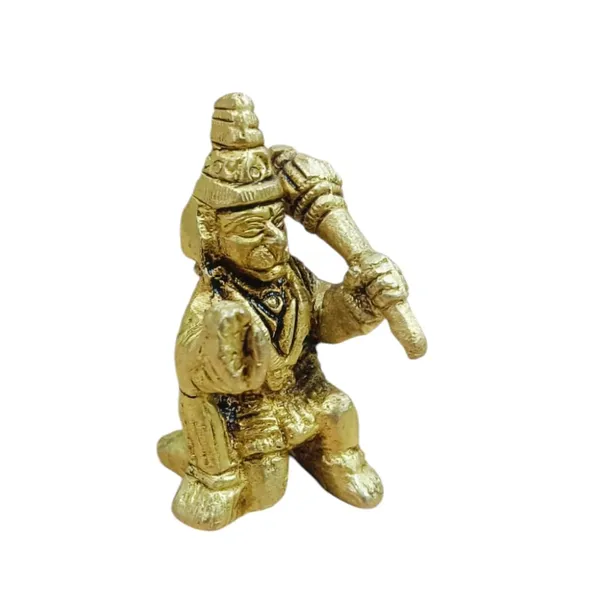 Sjl_Lord_Hanuman_Ji_Murti_Statue_Handcrafted_Showpiece_For_Pooja_Gift_Living_Room_Decorative_Showpiece_6_Cm_Brass_Gold