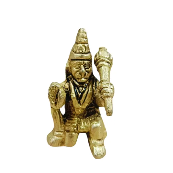 Sjl_Lord_Hanuman_Ji_Murti_Statue_Handcrafted_Showpiece_For_Pooja_Gift_Living_Room_Decorative_Showpiece_6_Cm_Brass_Gold