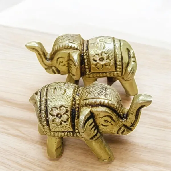 Sjl_Brass_Elephant_Pair_Antique_Elephant_Pair_Statue_Feng_Shui_Vastu_Home_Decor_Decorative_Showpiece_3_Cm