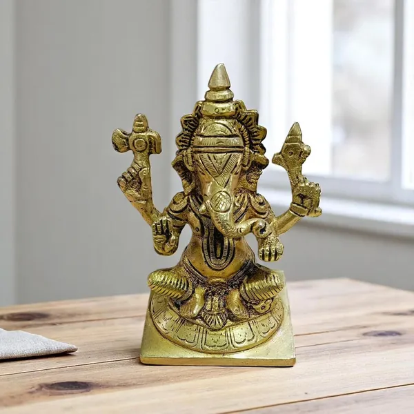 Sjl_Ganpati_Ganesh_Idol_Statue_Divine_For_Home_Office_Vastu_Temple_Gift_Decor_Decorative_Showpiece_13_Cm