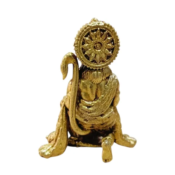 Sjl_Wax_Casting_Lord_Hanuman_Ji_Murti_Statue_Handcrafted_Showpiece_For_Pooja_Room_Decorative_Showpiece_5_Cm_Brass_Gold