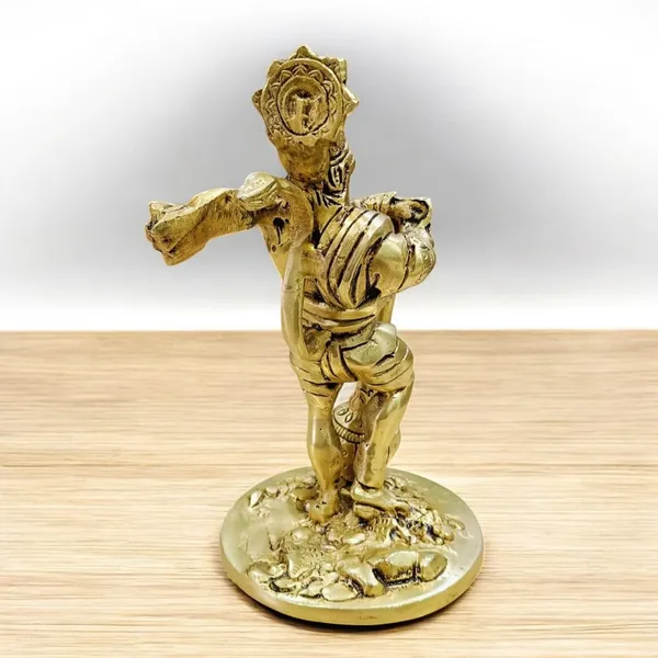 Sjl_Lord_Hanuman_Ji_Murti_Handcrafted_Statue_For_Pooja_Gift_Living_Room_Decor_Decorative_Showpiece_20_Cm_Brass_Gold