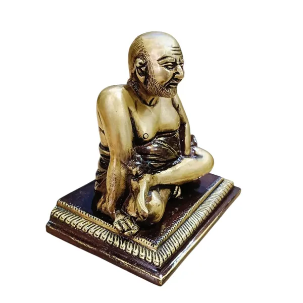 Sjl_Idol_Neem_Karoli_Baba_Statue_For_Pooja_Mandir_Home_Temple_Office_Shelf_Decor_Decorative_Showpiece_13_Cm_Brass_Gold