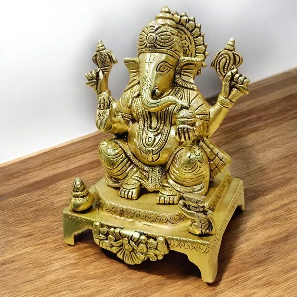 Ganesha_Murti_Idol_Ganpati_Idols_Statue_For_Home_Pooja_Living_Decorative_Showpiece_18_Cm_Brass_Gold