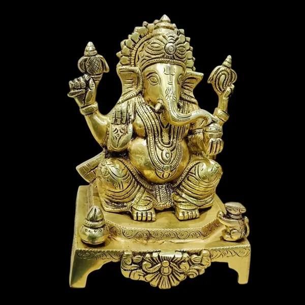 Ganesha_Murti_Idol_Ganpati_Idols_Statue_For_Home_Pooja_Living_Decorative_Showpiece_18_Cm_Brass_Gold