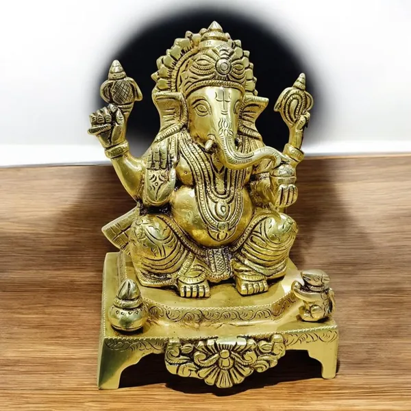 Ganesha_Murti_Idol_Ganpati_Idols_Statue_For_Home_Pooja_Living_Decorative_Showpiece_18_Cm_Brass_Gold