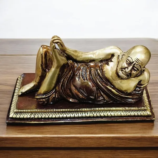 Sjl_Idol_Neem_Karoli_Baba_Statue_For_Pooja_Mandir_Home_Temple_Office_Shelf_Decor_Decorative_Showpiece_12_Cm_Brass_Gold