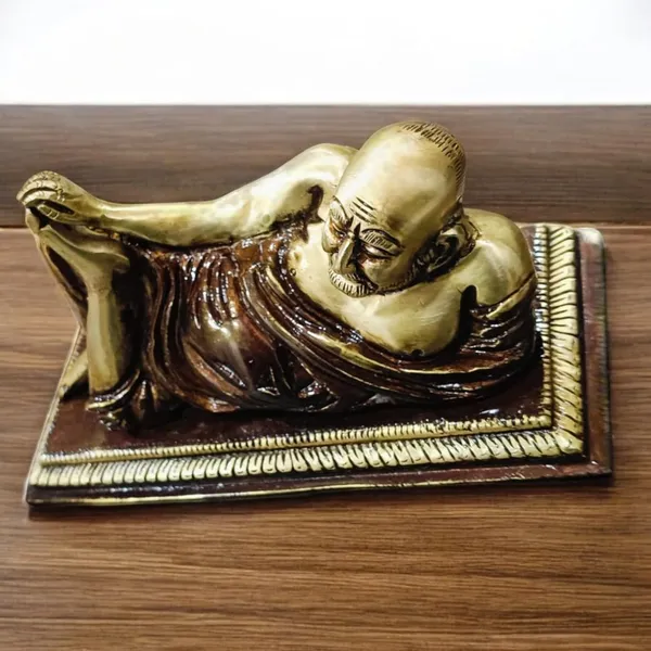 Sjl_Idol_Neem_Karoli_Baba_Statue_For_Pooja_Mandir_Home_Temple_Office_Shelf_Decor_Decorative_Showpiece_12_Cm_Brass_Gold